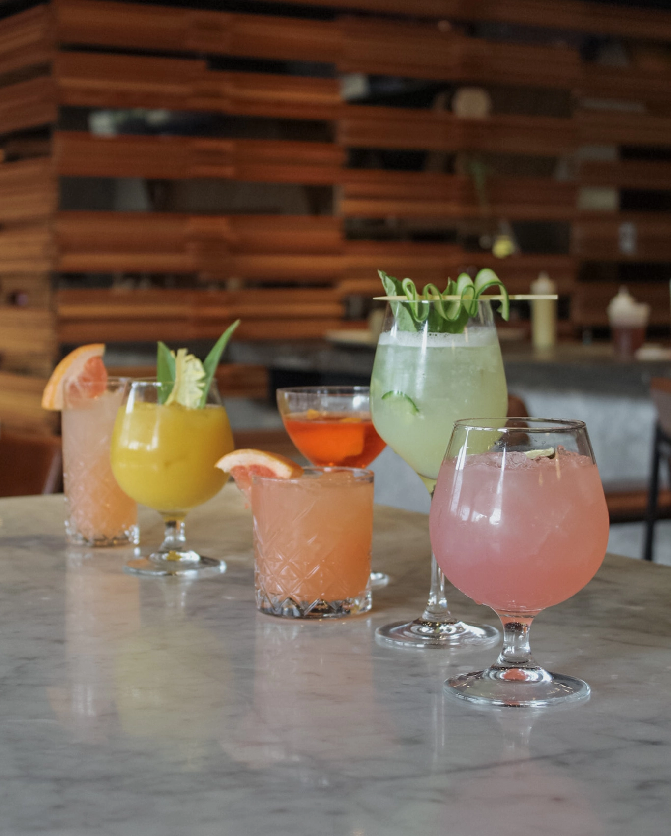 Signature cocktails at Proof Kitchen + Lounge in Waterloo Ontario