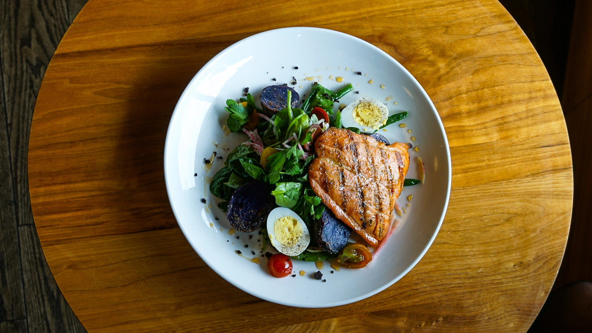 Grilled Salmon at Proof Kitchen + Lounge