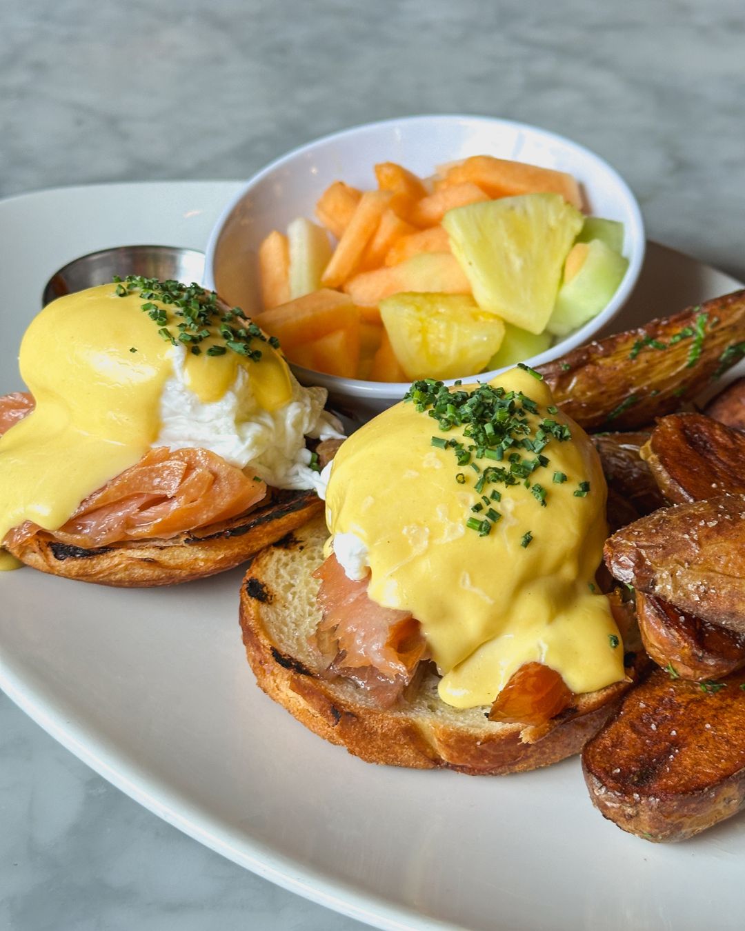 Smoked Salmon Eggs Benedict Brunch Waterloo at Proof Kitchen + Lounge